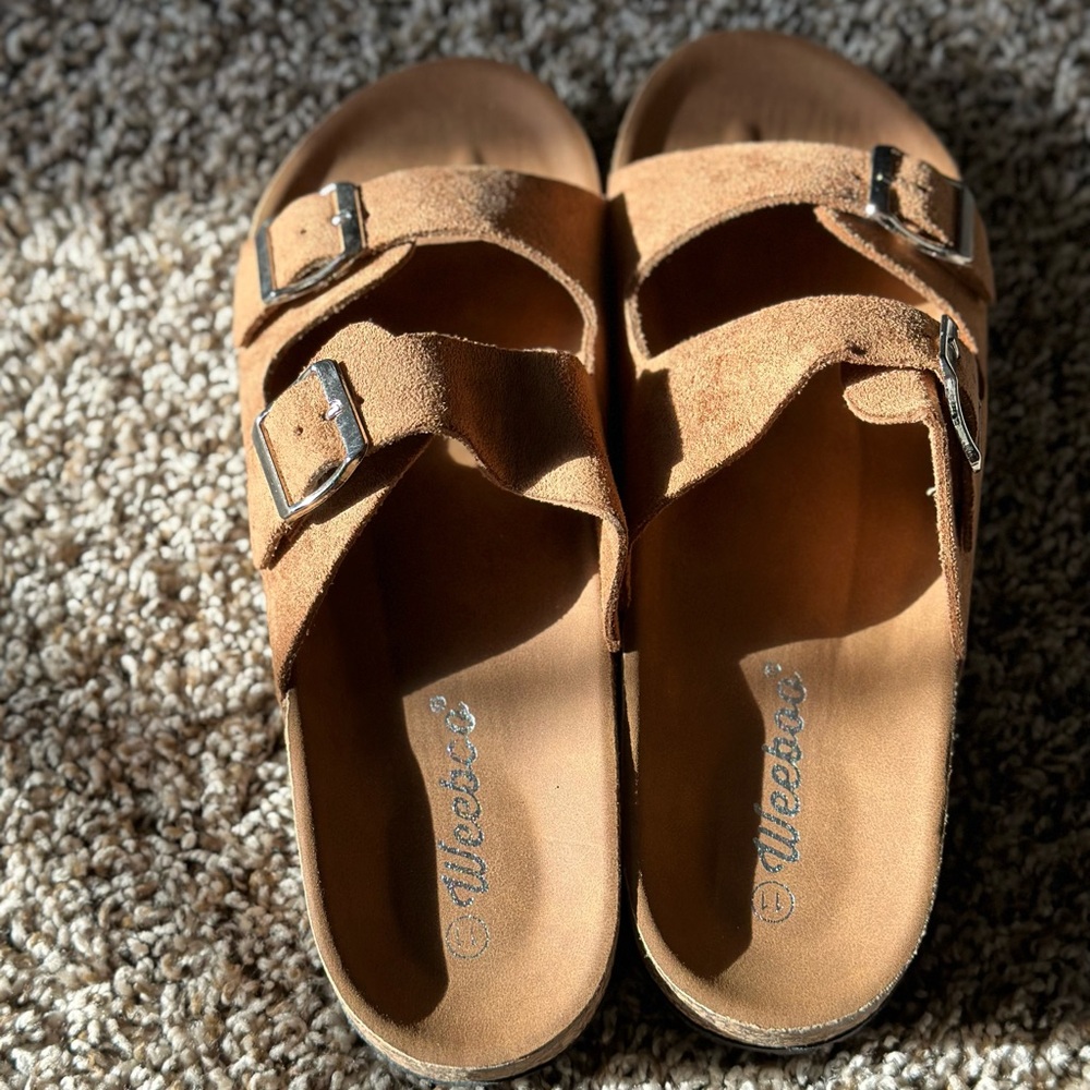 Women's Adjustable Straps Platform Slip-on Flat Sandals